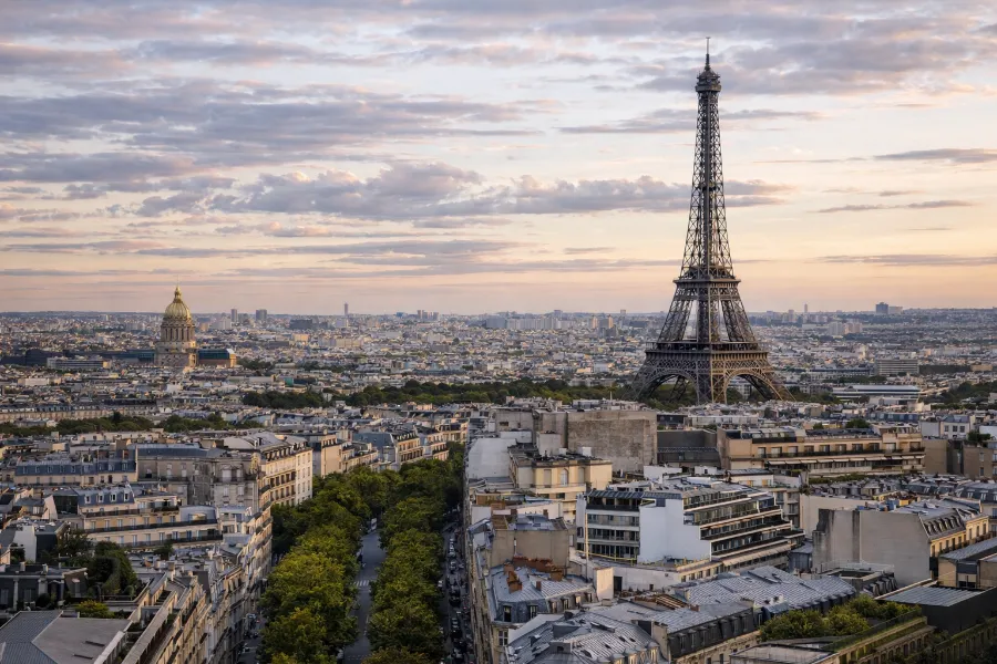 Paris skyline with Eiffel Tower